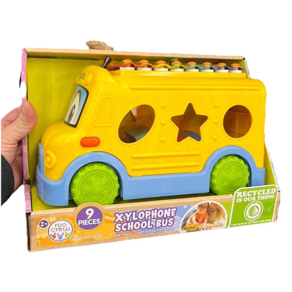 Toddler Xylophone School Bus 9 Pieces,  Bus Store Accessories